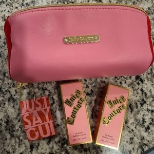 Juicy Couture Makeup Bag with 2 Lip Glosses